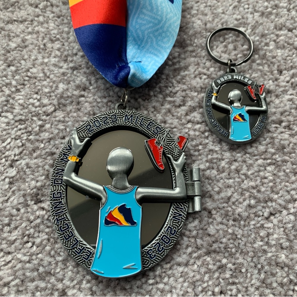 Run the Year 2023 Medal and Keychain